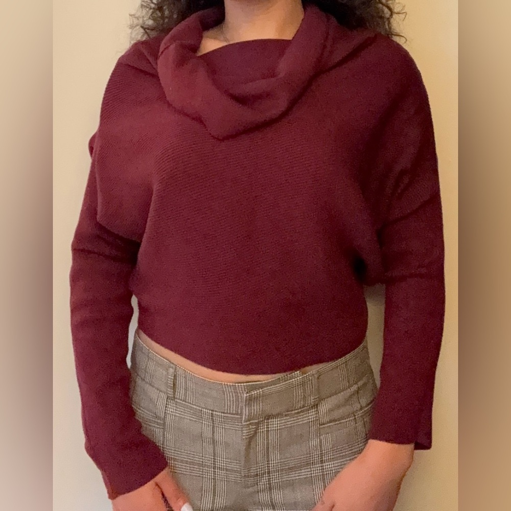 Banana Republic Red Cowl Neck Sweater